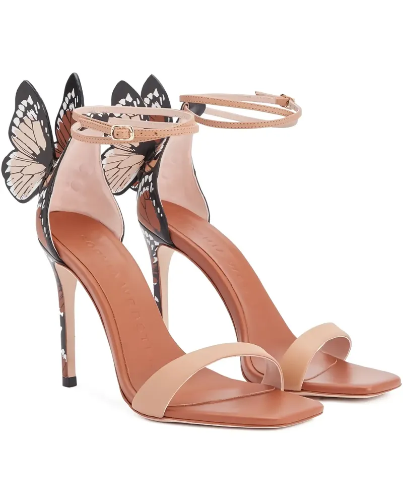 Sophia Webster butterfly-detail heeled sandals - Nude Nude