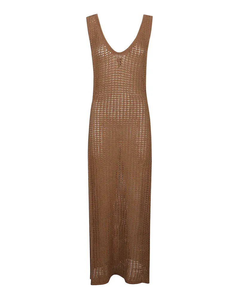 HINNOMINATE V-neck maxi dress - Braun Braun
