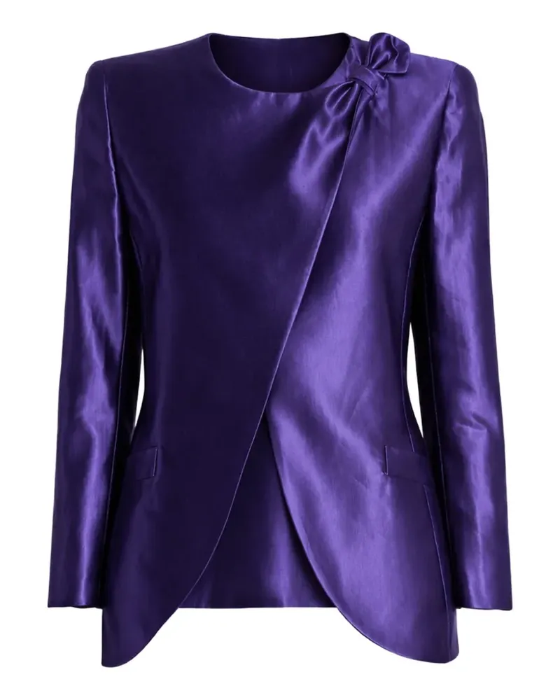 Giorgio Armani bow-detail jacket - Violett Violett