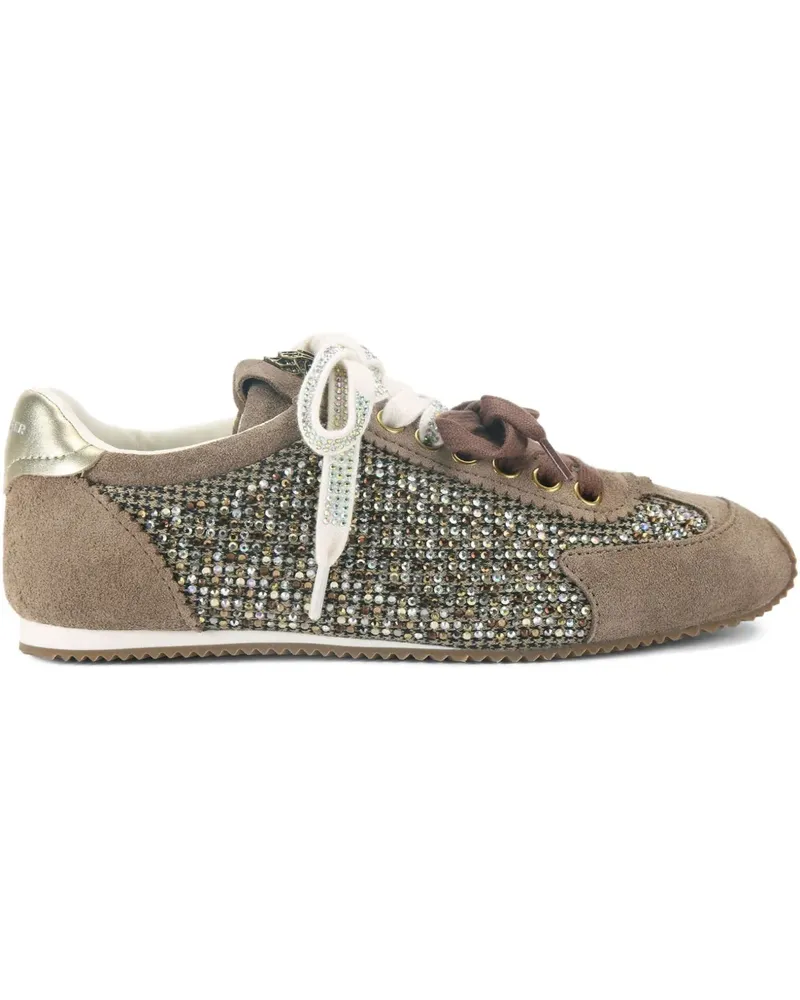 Kurt Geiger Islington Sneakers aus Wildleder mit Kristallen - Nude Nude