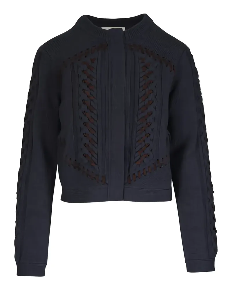 TWP cable-knit panelled cardigan - Grau Grau