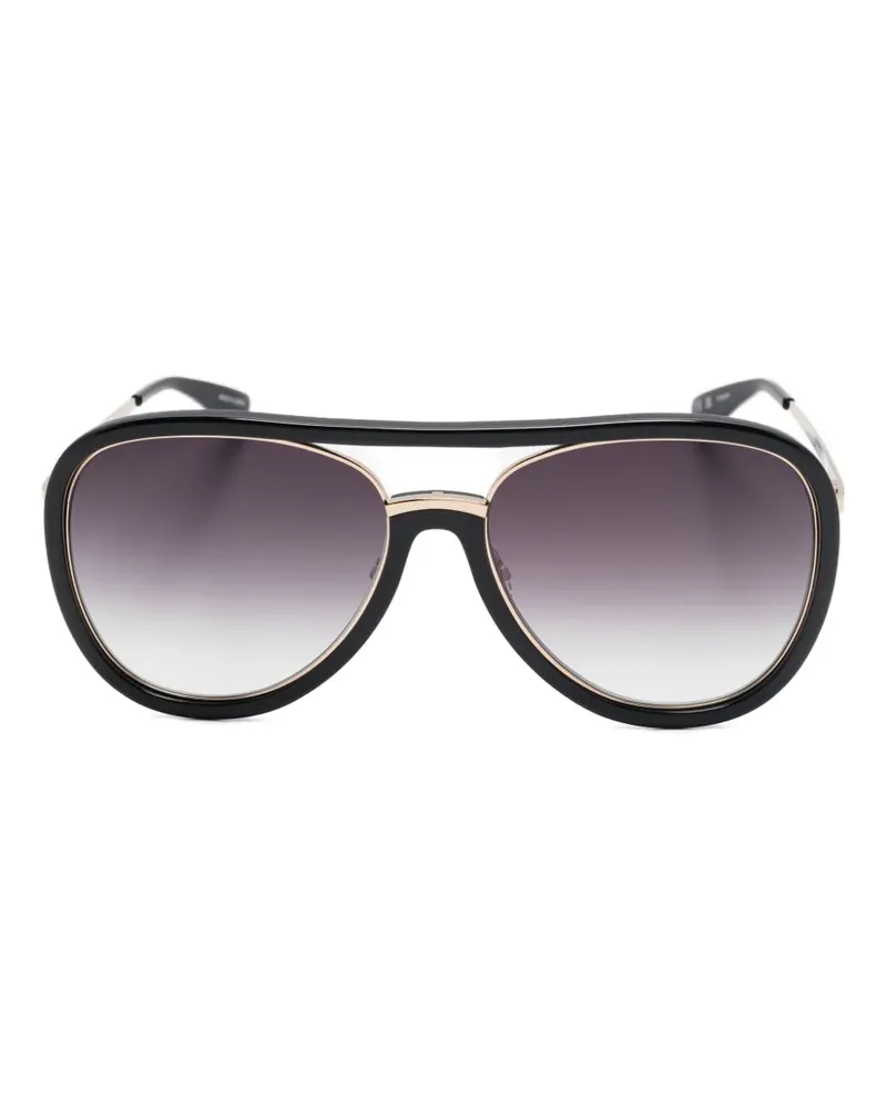 Barton Perreira Sonnenbrille mit Oversized-Gestell - Schwarz Schwarz