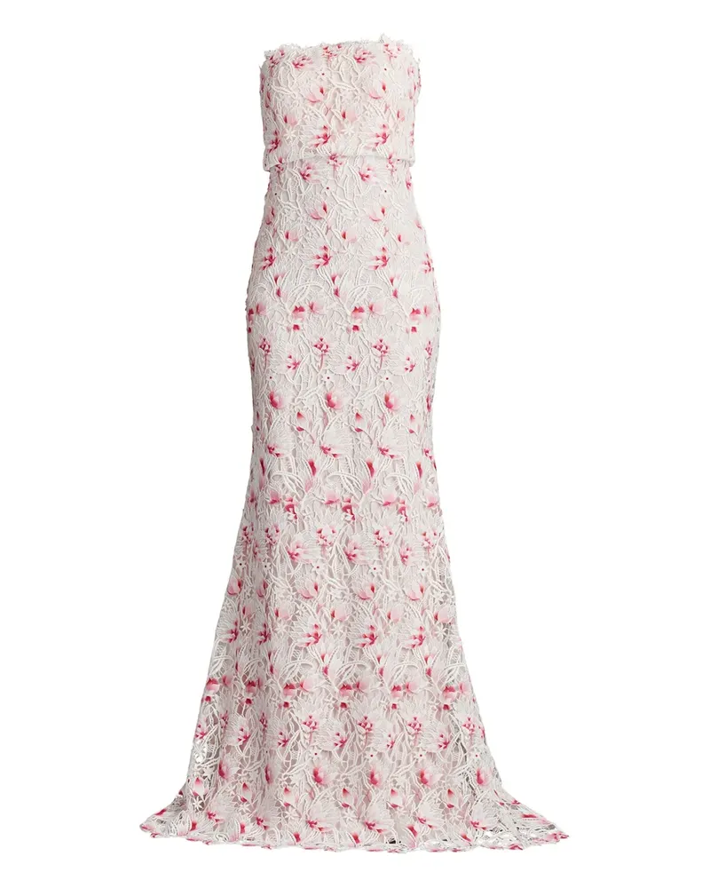 Tadashi Shoji Kleid mit Spitze - Weiß Weiß