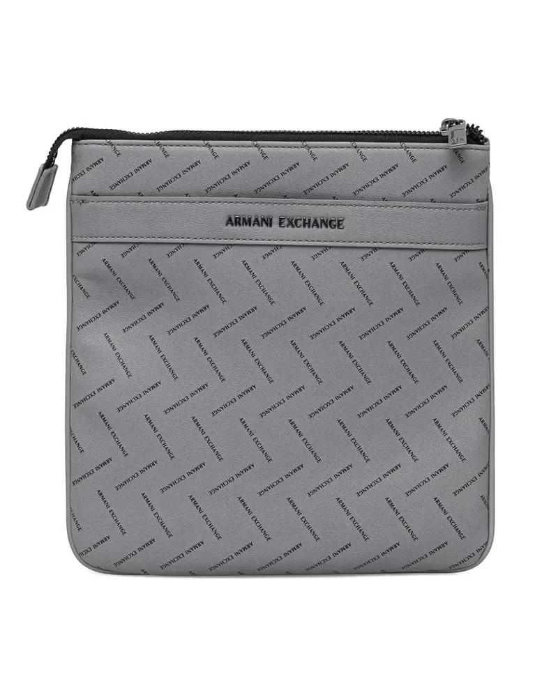 Armani Exchange logo-print messenger bag - Grau Grau
