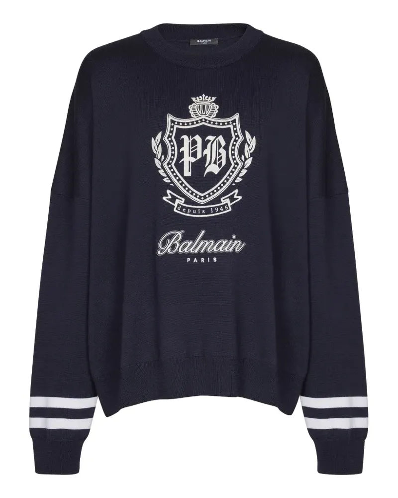 Balmain Gestreifter Pullover - Blau Blau