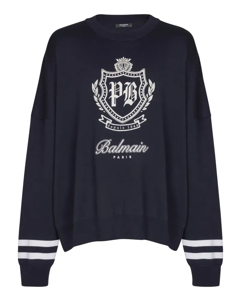 Balmain Gestreifter Pullover - Blau Blau