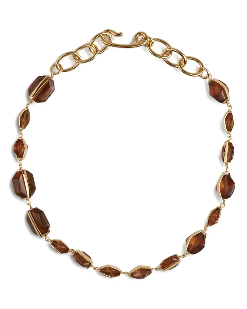 Jil Sander Halskette mit geometrischen Perlen - Gold Gold