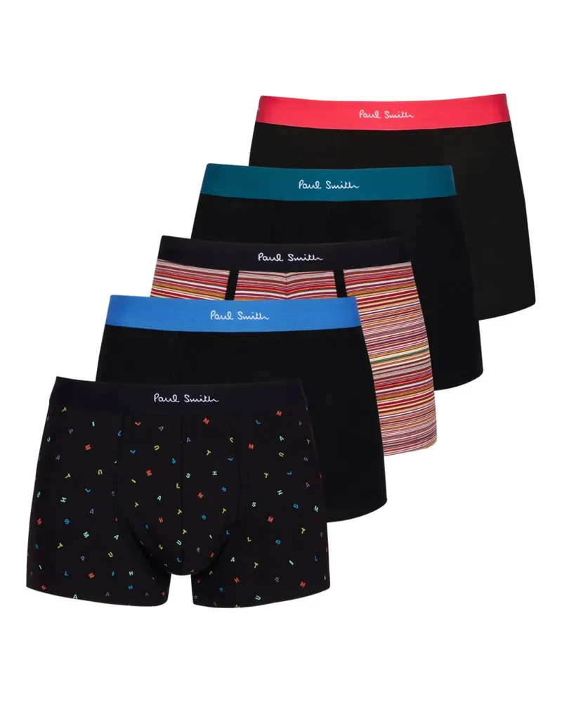 Paul Smith Boxershorts mit Stretchbund (5er-Set) - Schwarz Schwarz