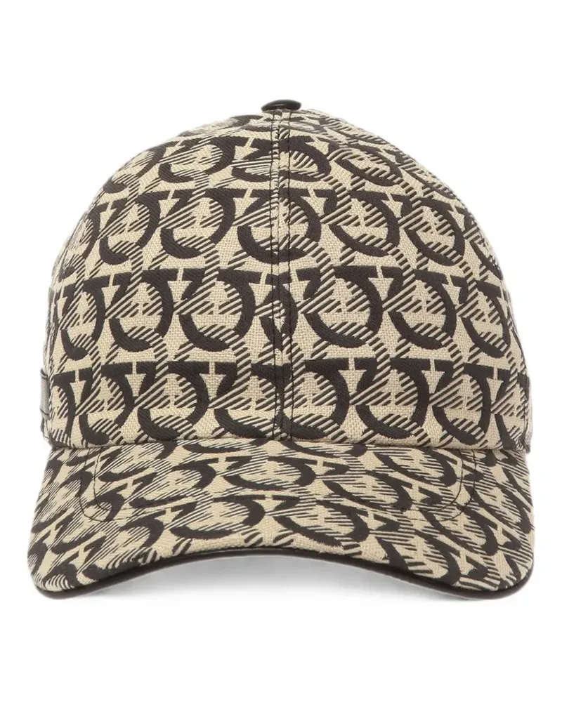 Ferragamo Baseballkappe mit Gancini-Muster - Nude Nude