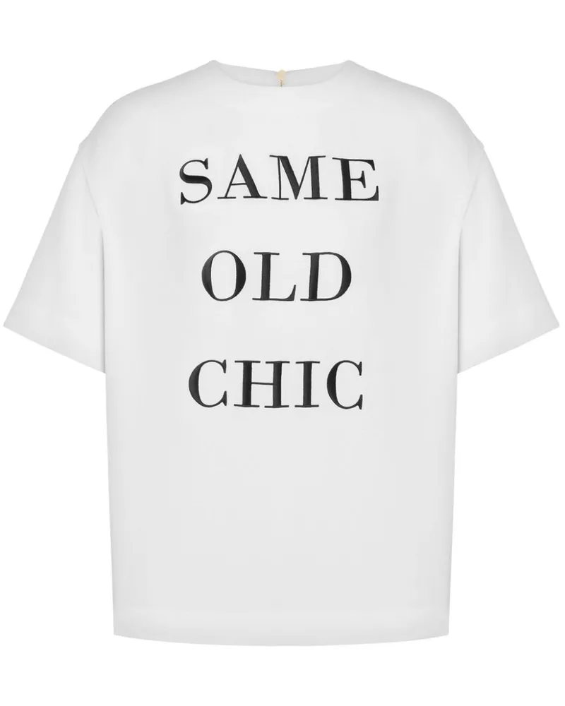 Moschino T-Shirt mit Slogan-Print - Weiß Weiß