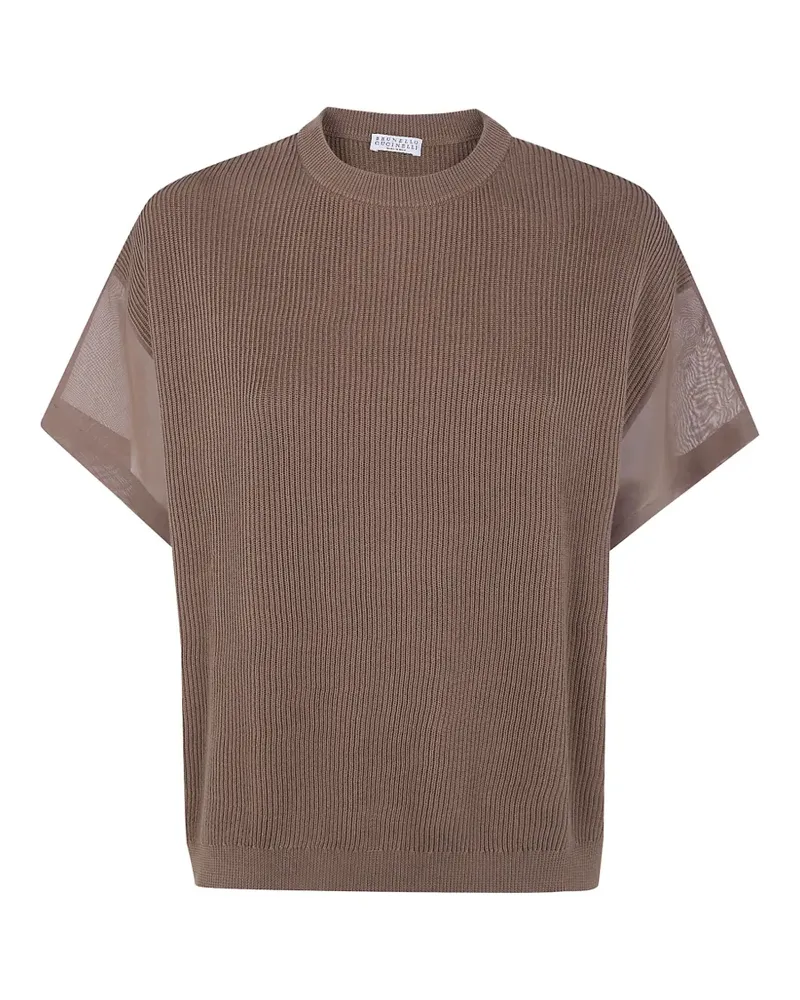 Brunello Cucinelli Gerippter Pullover - Braun Braun