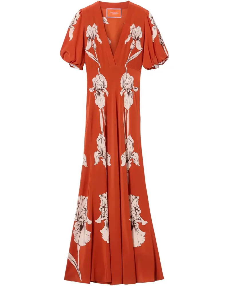 La DoubleJ Marlene Midikleid - Orange Orange