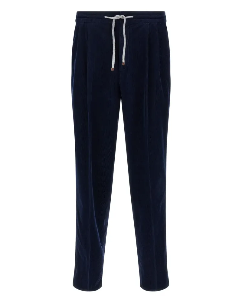 Brunello Cucinelli Bundfaltenhose mit Kordelzug - Blau Blau