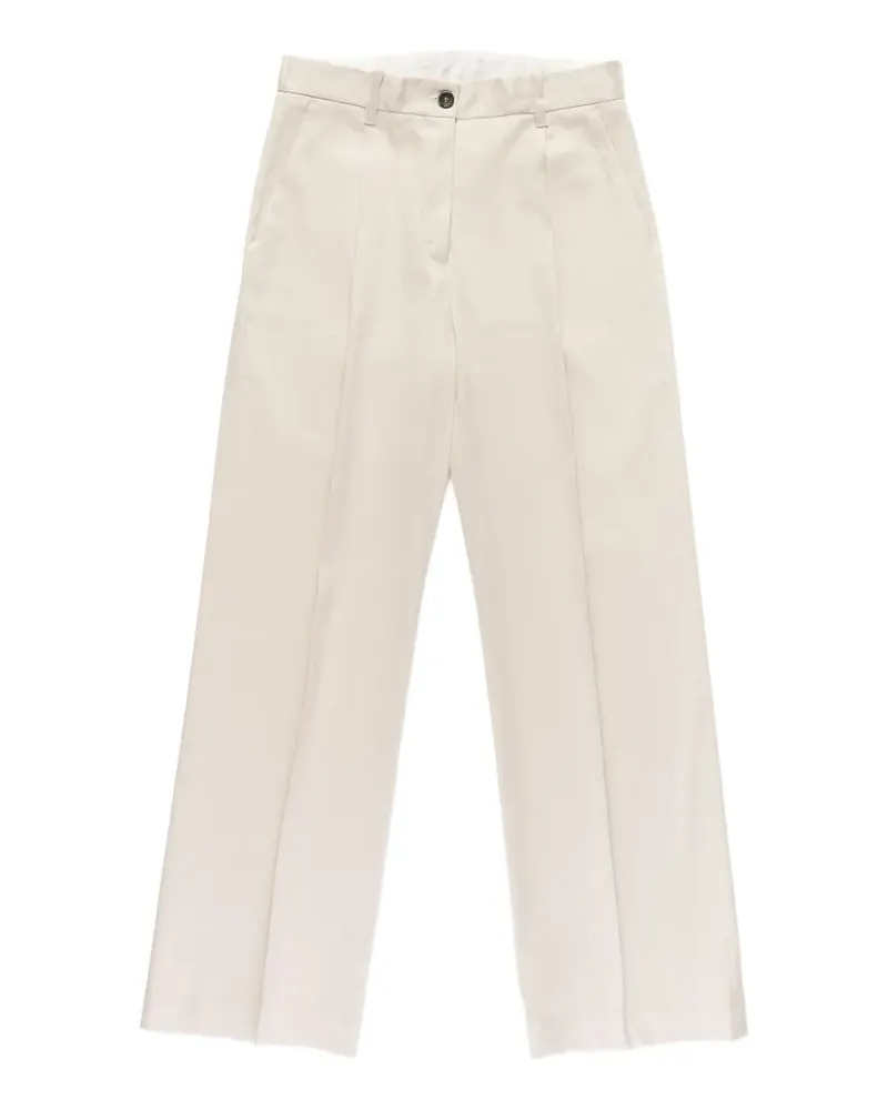 nine:inthe:morning Plisseehose mit geradem Schnitt - Nude Nude