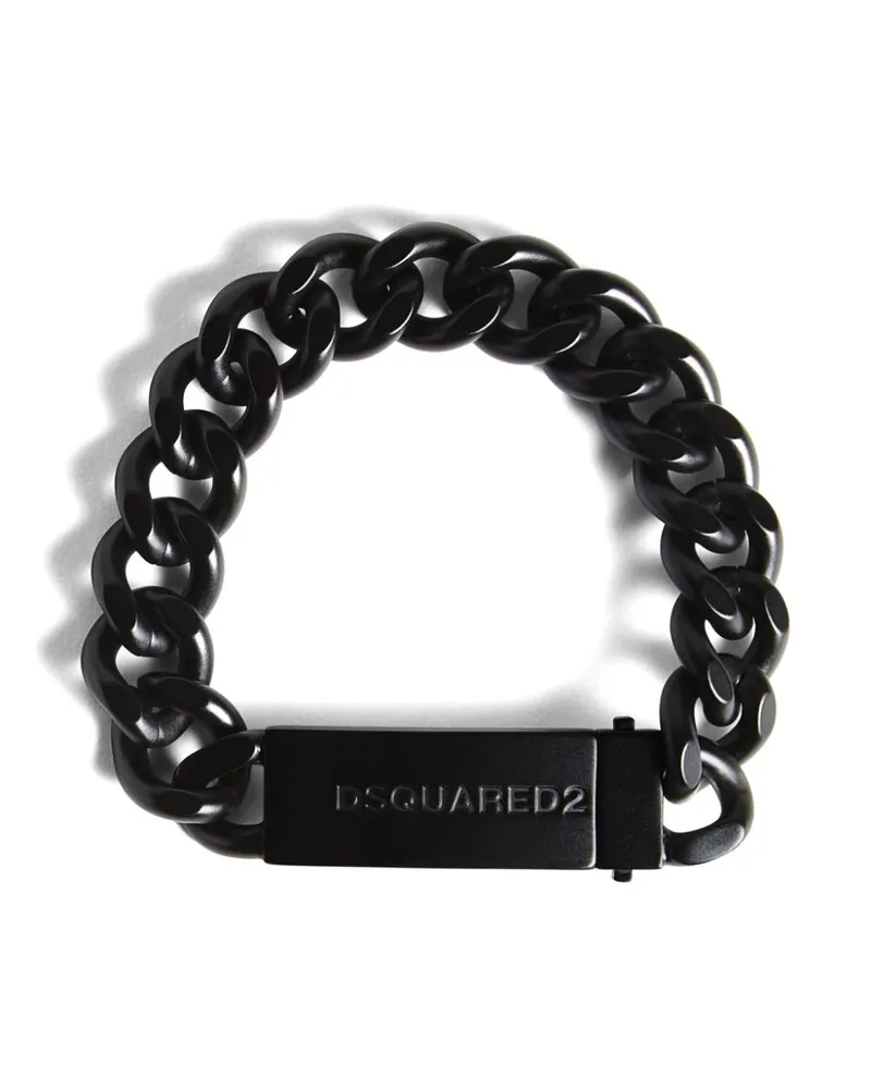 Dsquared2 Armband mit Logo-Gravur - Schwarz Schwarz