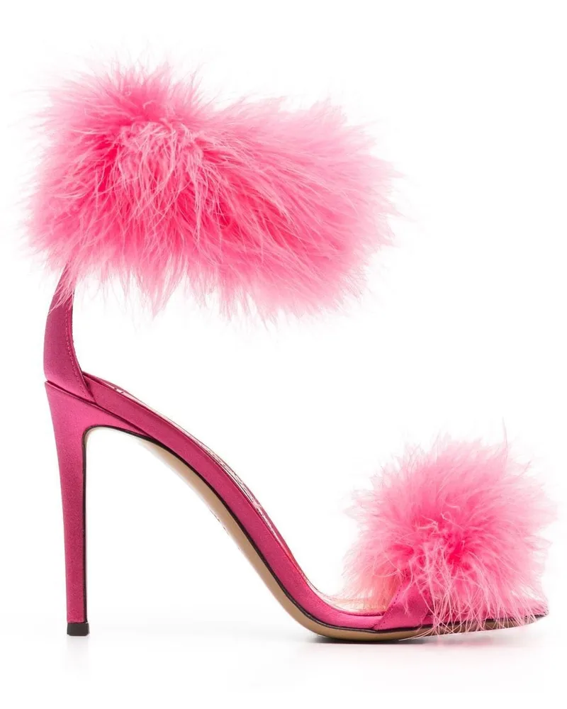 Alexandre Vauthier Sandalen mit Federn - Rosa Rosa