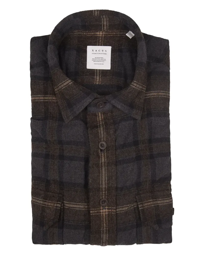 XACUS buttoned checked shirt - Braun Braun