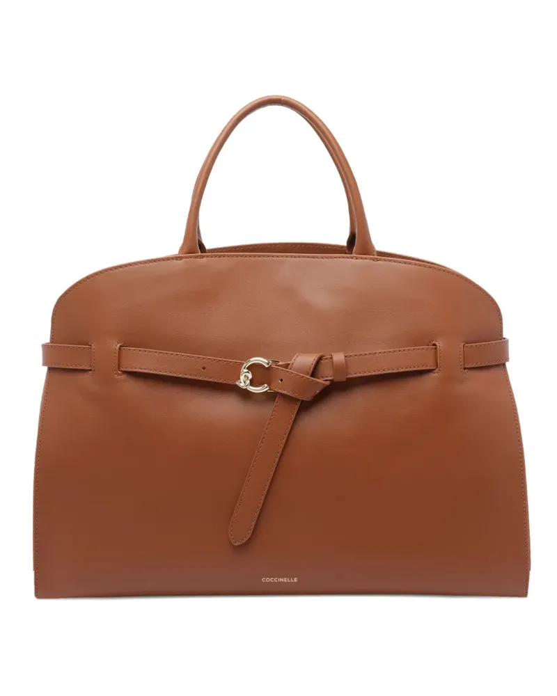 Coccinelle Tote Bag mit Gürtelschnalle - W11 BROWN W11