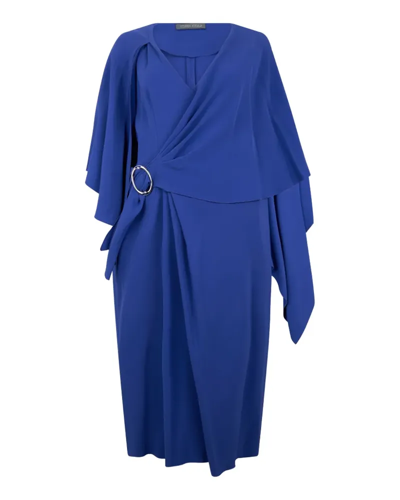 Alberta Ferretti Kleid mit Cape-Detail - Blau Blau