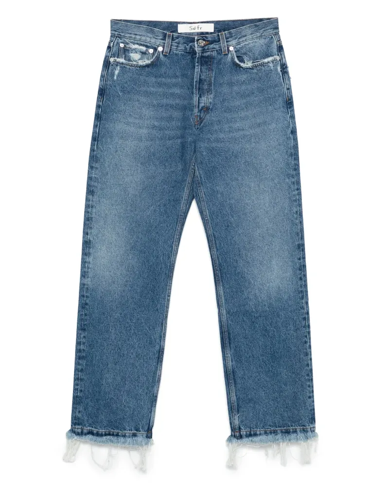 Séfr Ausgefranste Jeans - Blau Blau