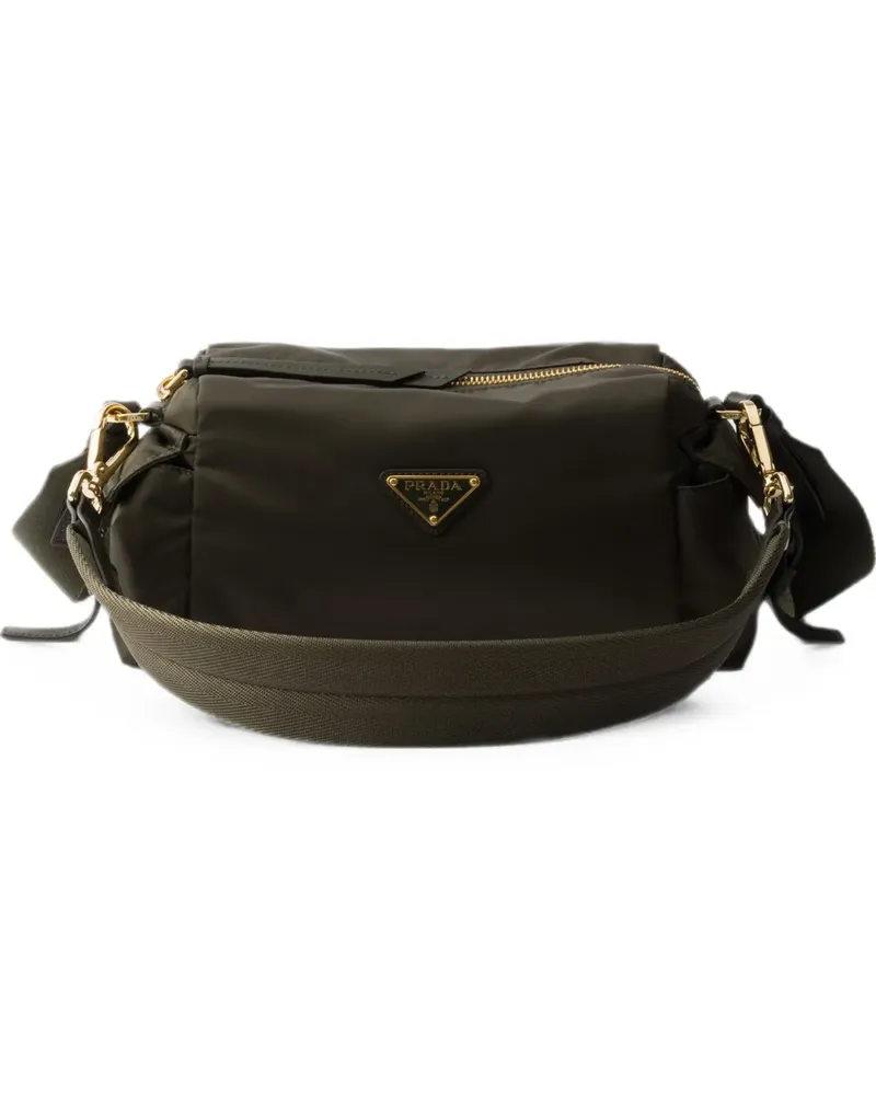 Prada Explore small Re-Nylon and leather shoulder bag - Grün Grün