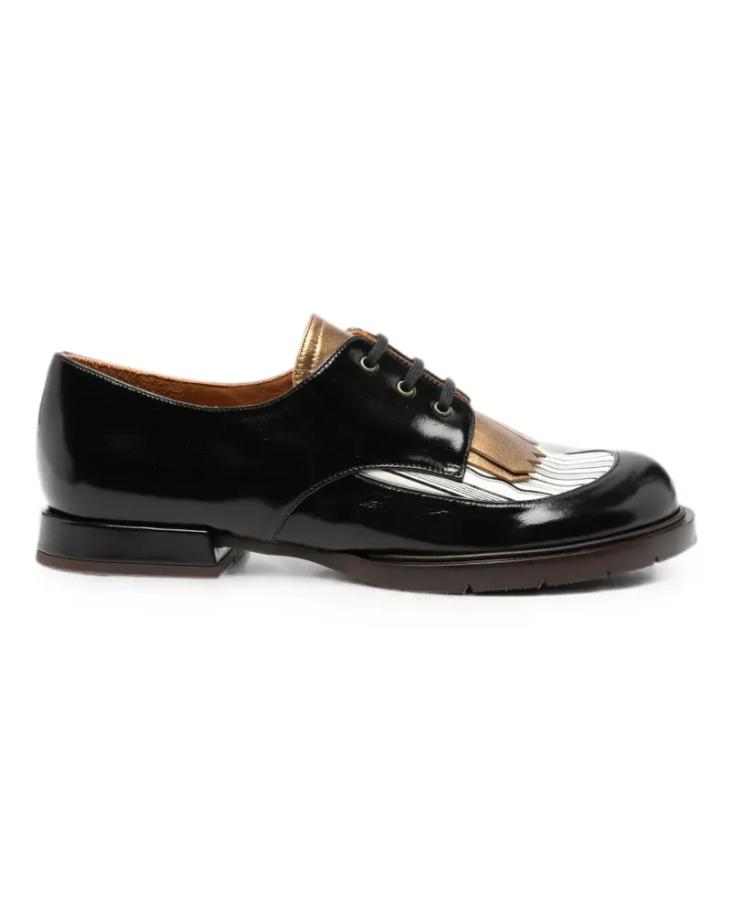 Chie Mihara Jeripa Lederschuhe mit Fransen - Schwarz Schwarz