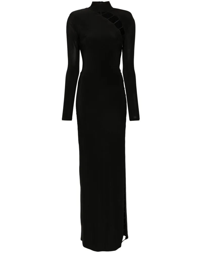 The New Arrivals Ilkyaz Ozel Xena In Deviant Maxikleid - Schwarz Schwarz