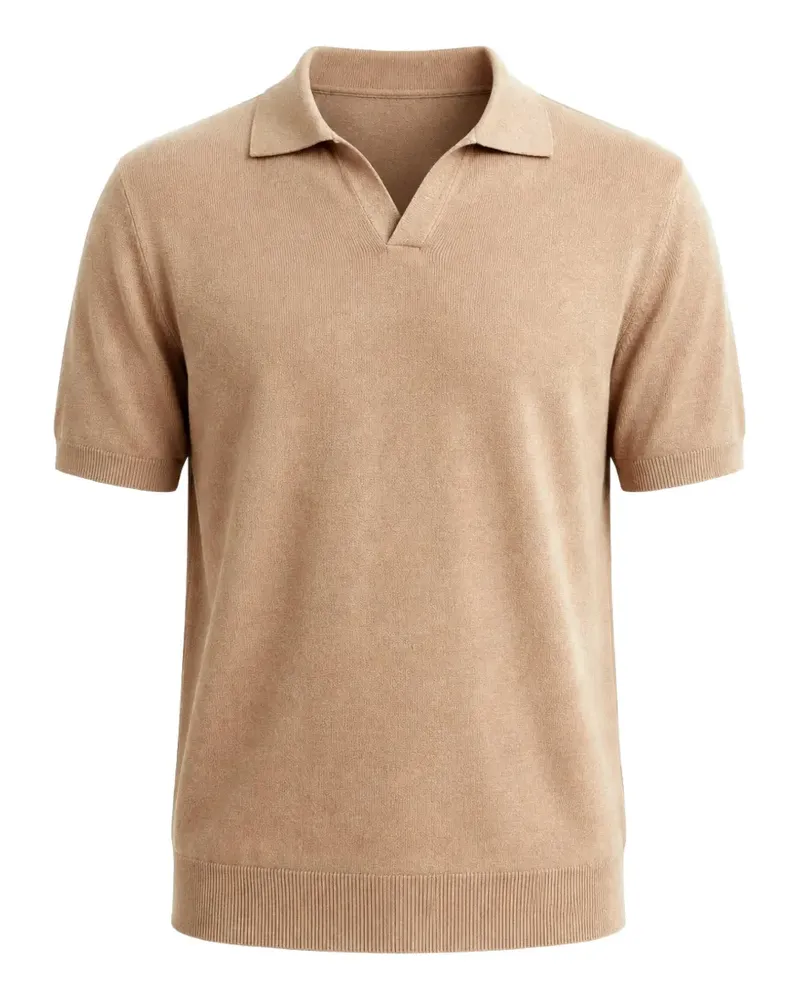Drumohr  Poloshirt mit kurzen Ärmeln - Nude Nude