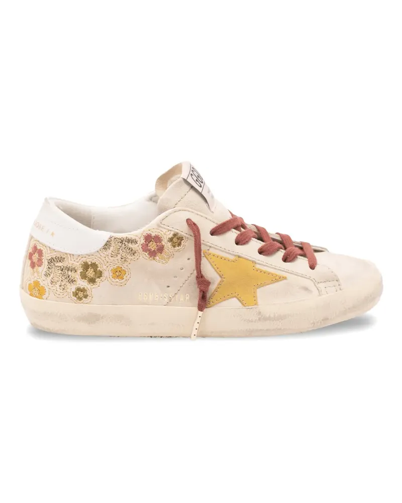Golden Goose floral star sneakers - Nude Nude