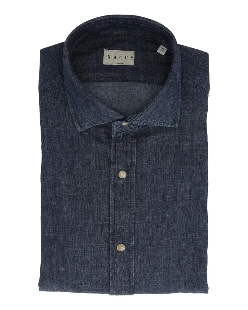 XACUS Hemd mit Druckknöpfen - Blau Blau