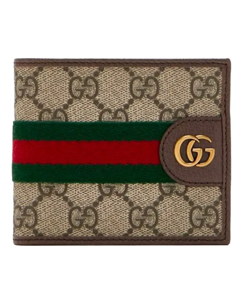 Gucci Ophidia Portemonnaie mit Webstreifen - Braun Braun
