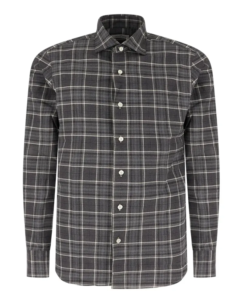 Alessandro Gherardi check-print long-sleeve shirt - Grau Grau
