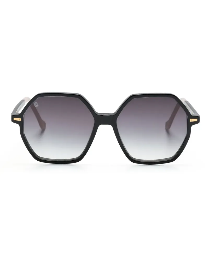 Kyme Sonnenbrille mit Oversized-Gestell - Schwarz Schwarz