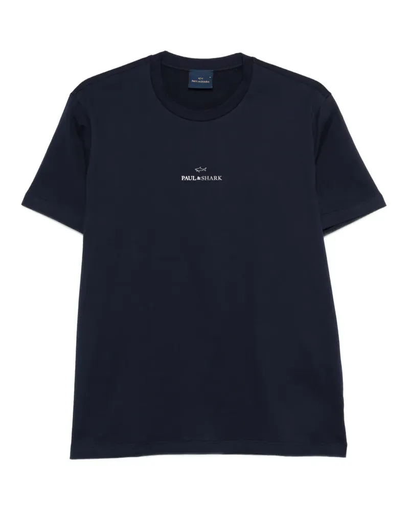 Paul & Shark logo T-shirt - Blau Blau
