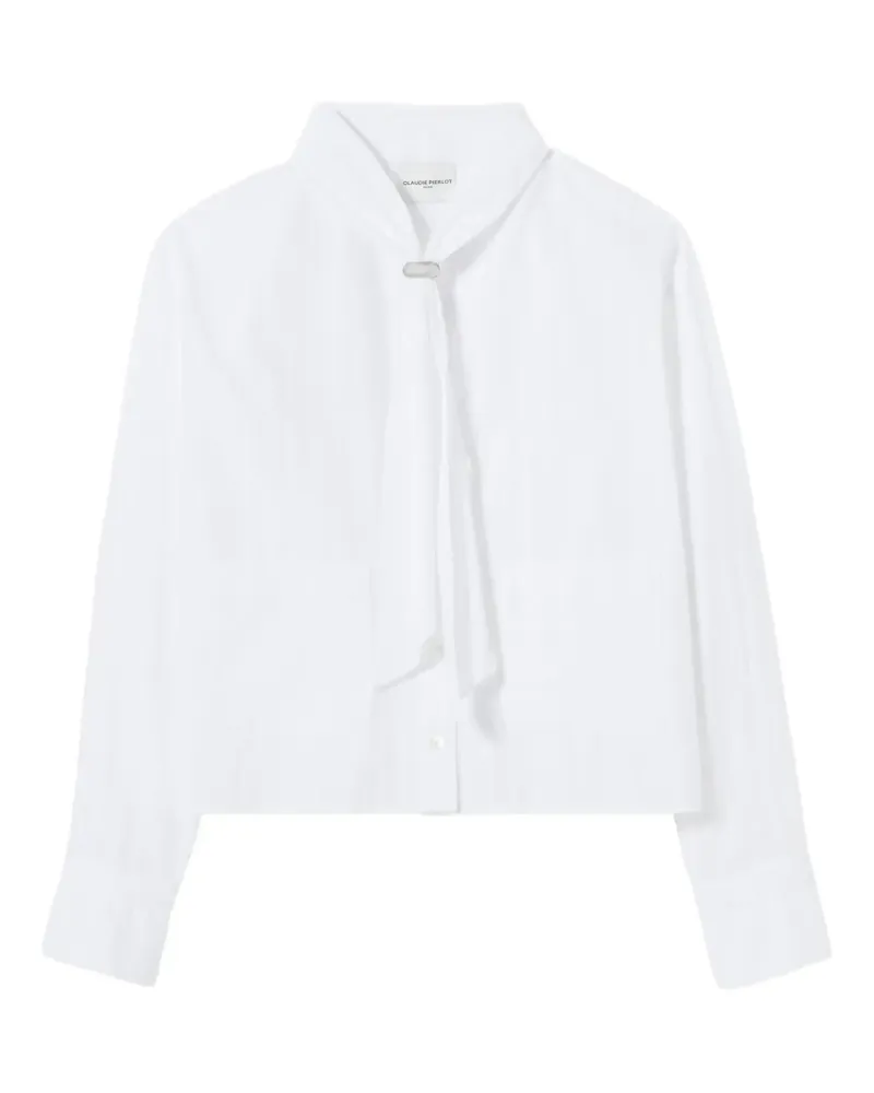 Claudie Pierlot bow-detail pocket shirt - Weiß Weiß
