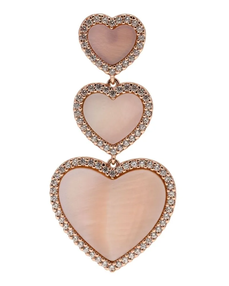 APM Monaco Nacre Herz-Ohrringe Rosa