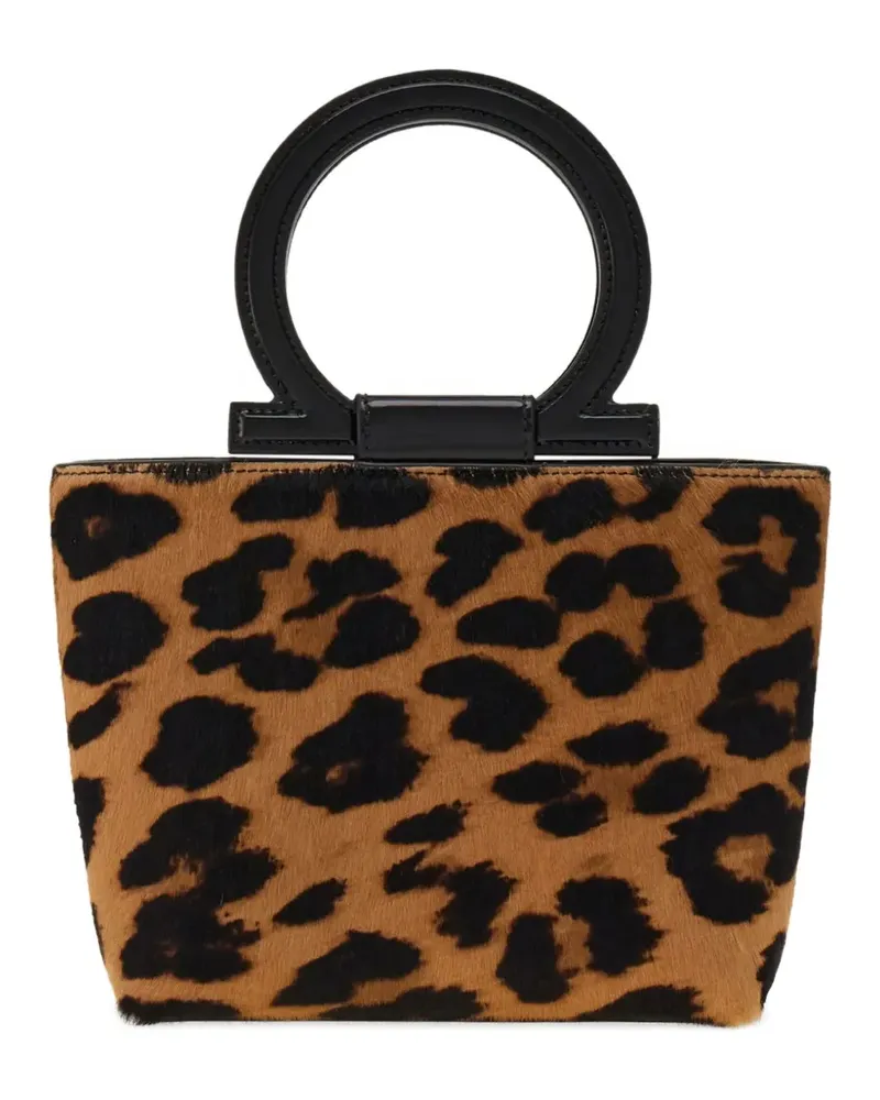 Ferragamo Macro Gancini Mini-Tasche - Braun Braun