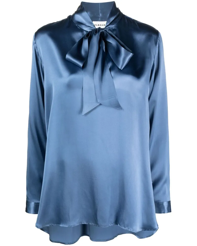 P.A.R.O.S.H. Geraffte Bluse - Blau Blau