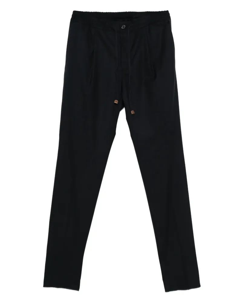 Incotex Straight-Leg-Hose mit Kordelzug - Schwarz Schwarz