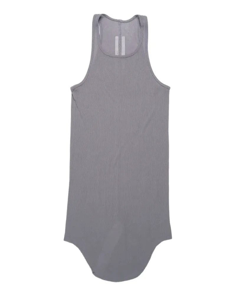 Rick Owens Geripptes Strick-Tanktop mit abgerundetem Saum - Grau Grau