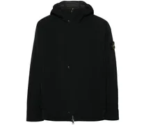 Gefütterte Jacke mit Kompass-Patch - Schwarz