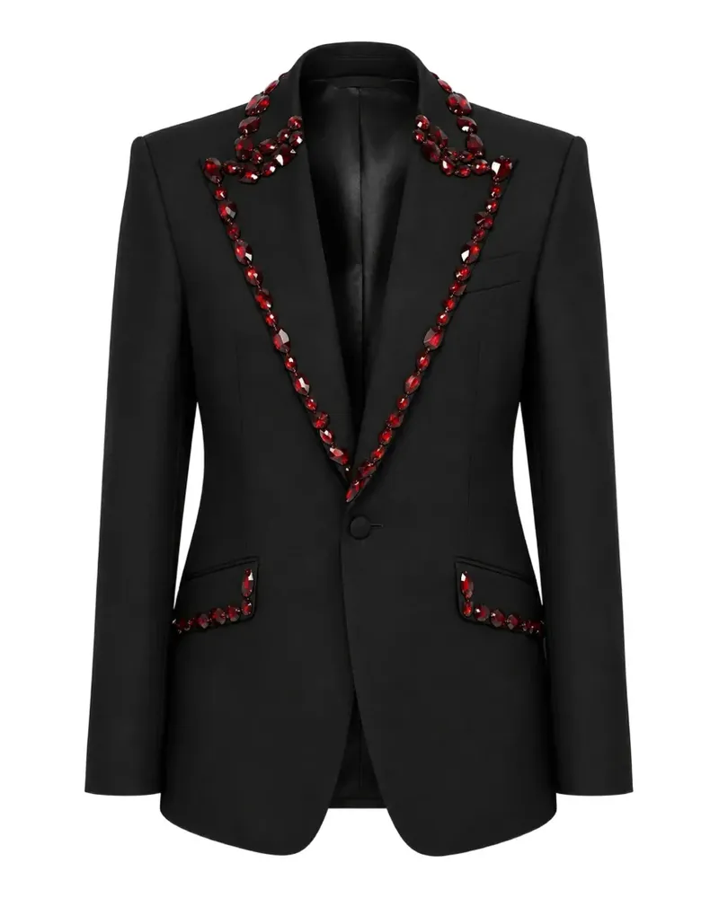 Dolce & Gabbana Sicilia Blazer mit Kristallen - Schwarz Schwarz