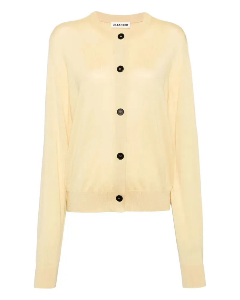 Jil Sander Cardigan mit rundem Ausschnitt - Gelb Gelb
