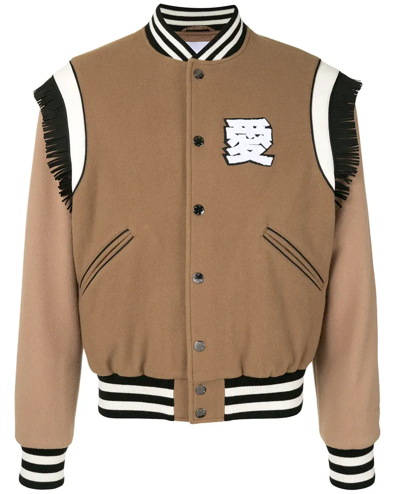 Ports V Bomberjacke mit Fransen - Braun Braun