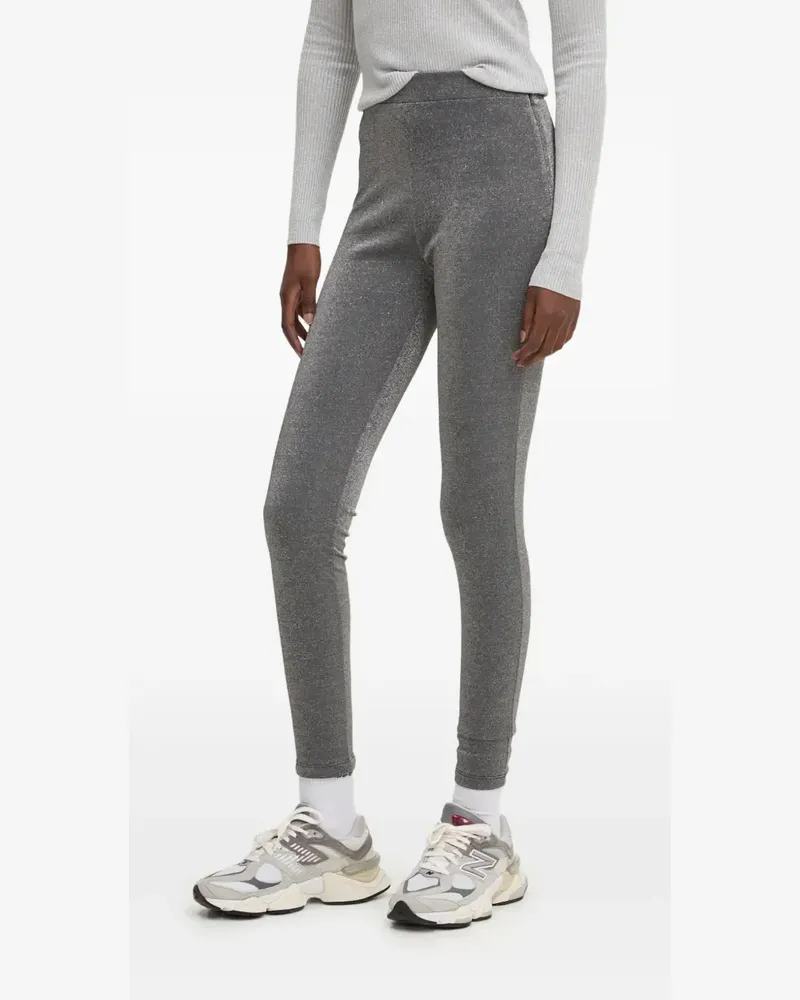 HUGO BOSS Leggings mit Logo-Applikation - Grau Grau