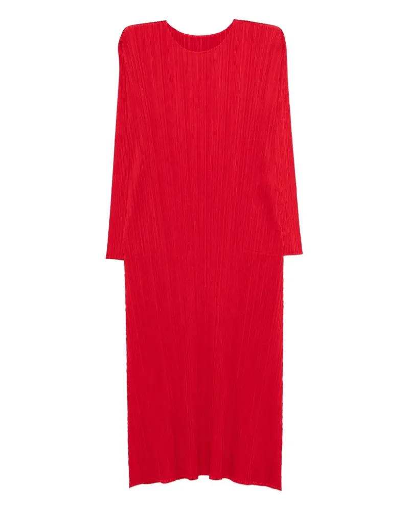 Issey Miyake long-sleeve midi dress - Rot Rot