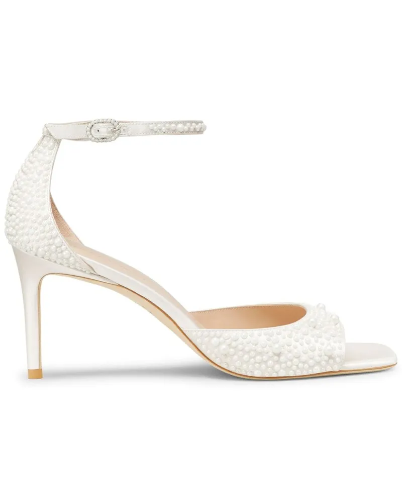 Stuart Weitzman Bliss Pearls Sandalen 75mm - Weiß Weiß