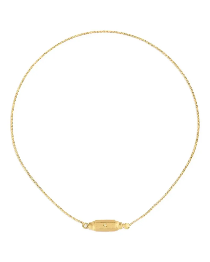 Marie Lichtenberg 18kt Micro Coco Lockt Gelbgoldhalskette mit Diamanten Gold