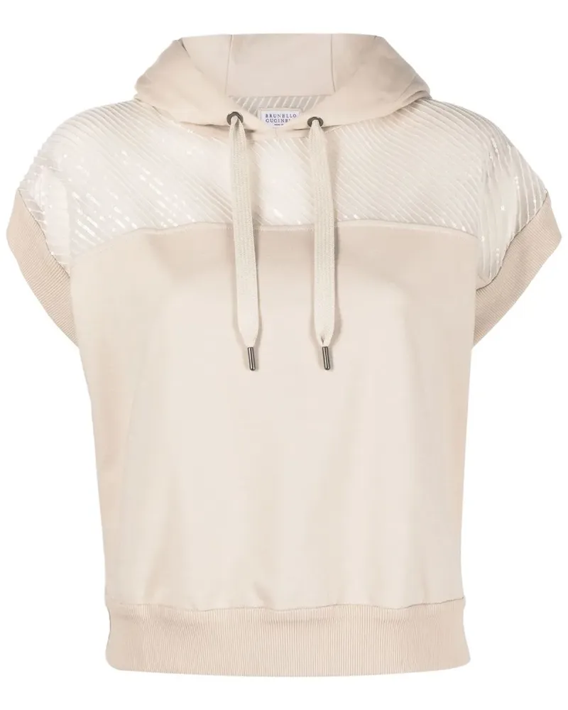 Brunello Cucinelli Ärmelloser Hoodie - Nude Nude