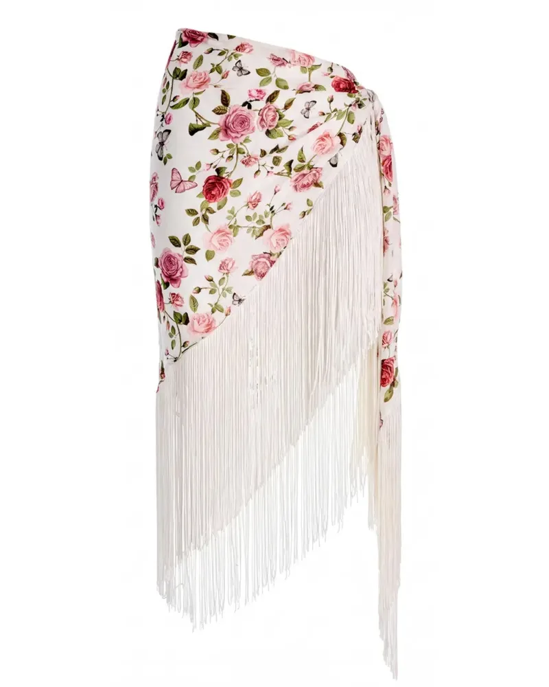 Alice + Olivia Schal mit Blumenmuster - Weiß Weiß